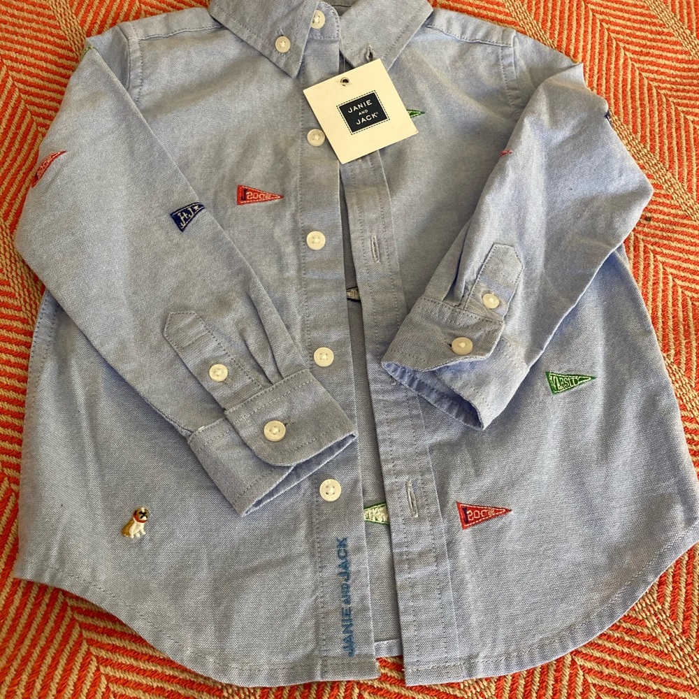 NWT Janie and Jack shirt 👕 Size 18-24 Months